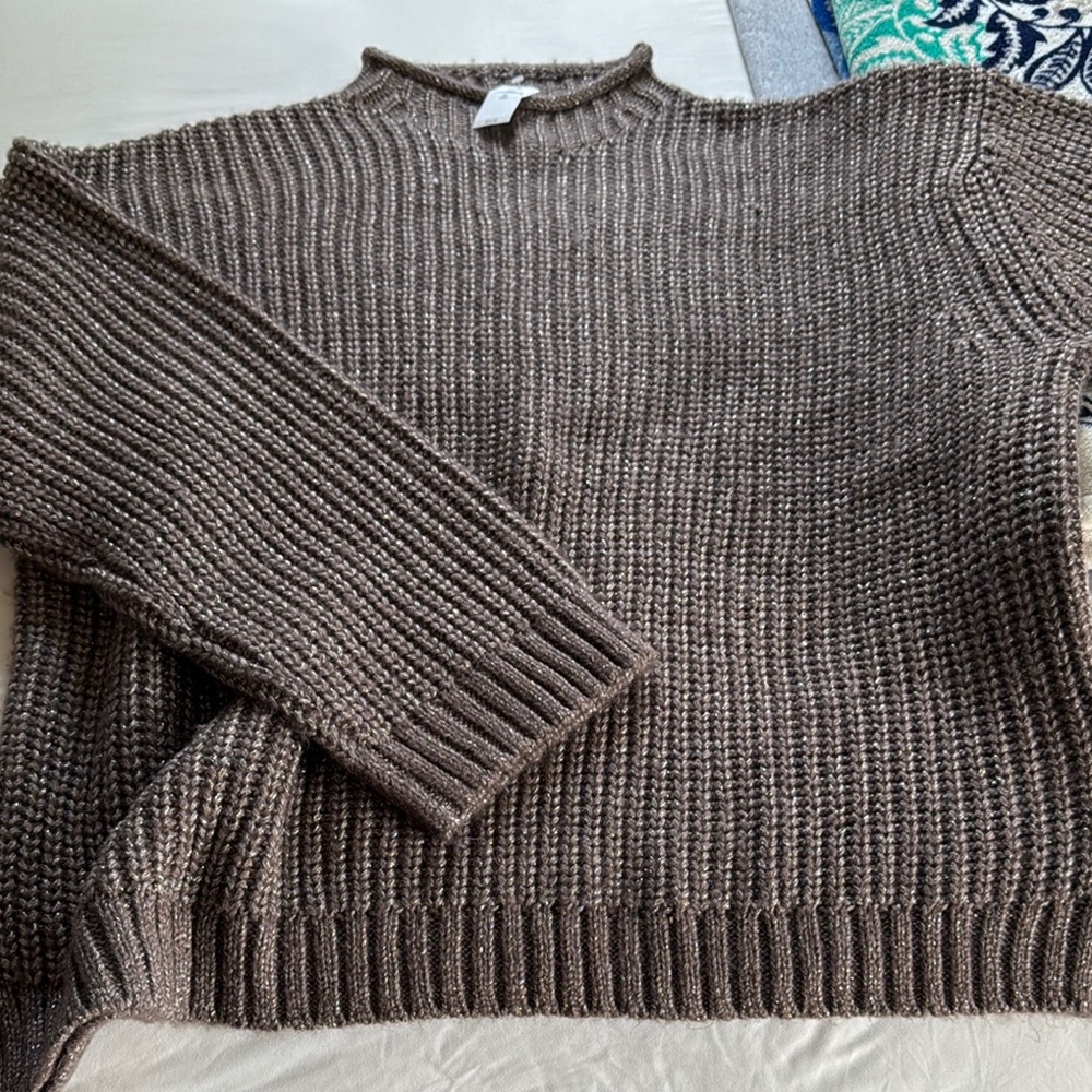 Warm Brown Knit Pullover